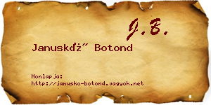 Januskó Botond névjegykártya