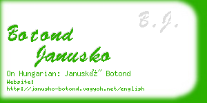 botond janusko business card